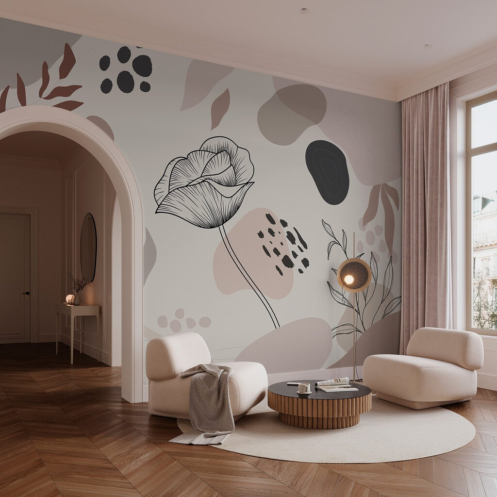 Drawing of flowers and plants