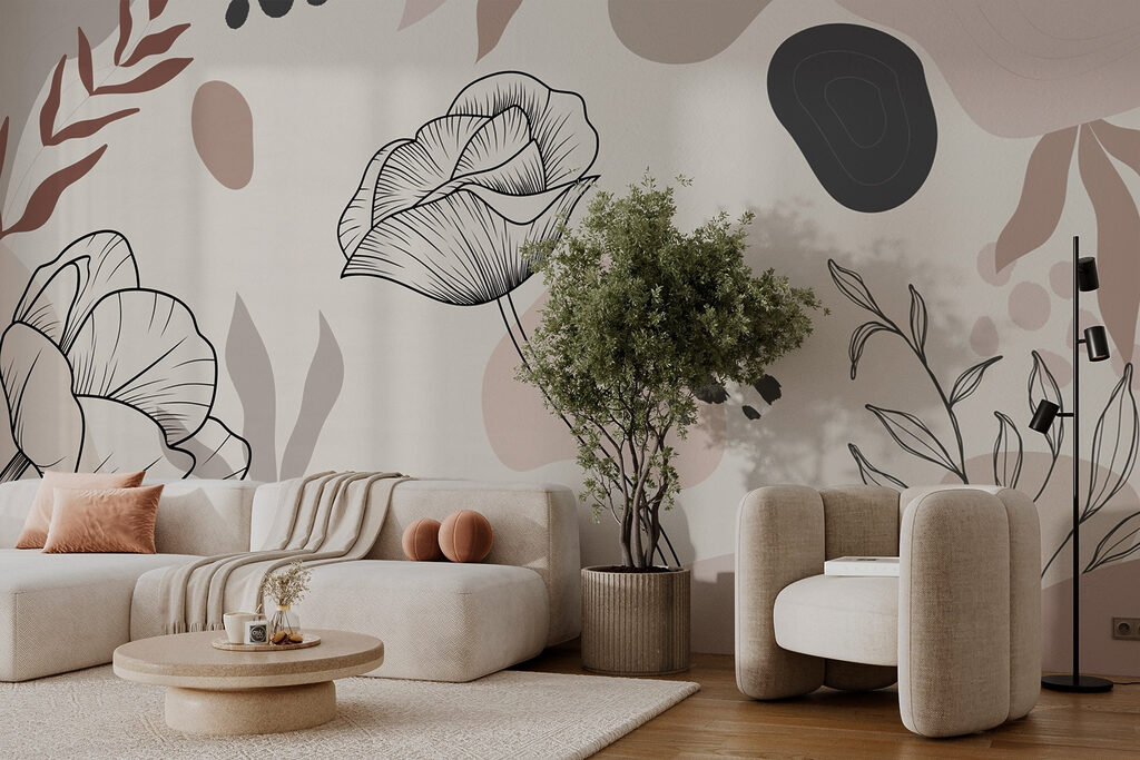 Drawing of flowers and plants