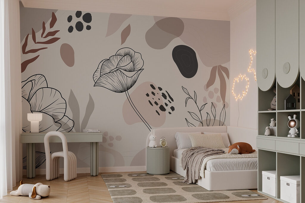 Drawing of flowers and plants