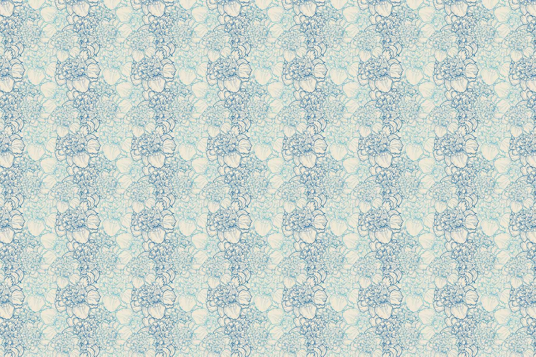 Pattern of blue and white flowers Pattern of blue and white flowers