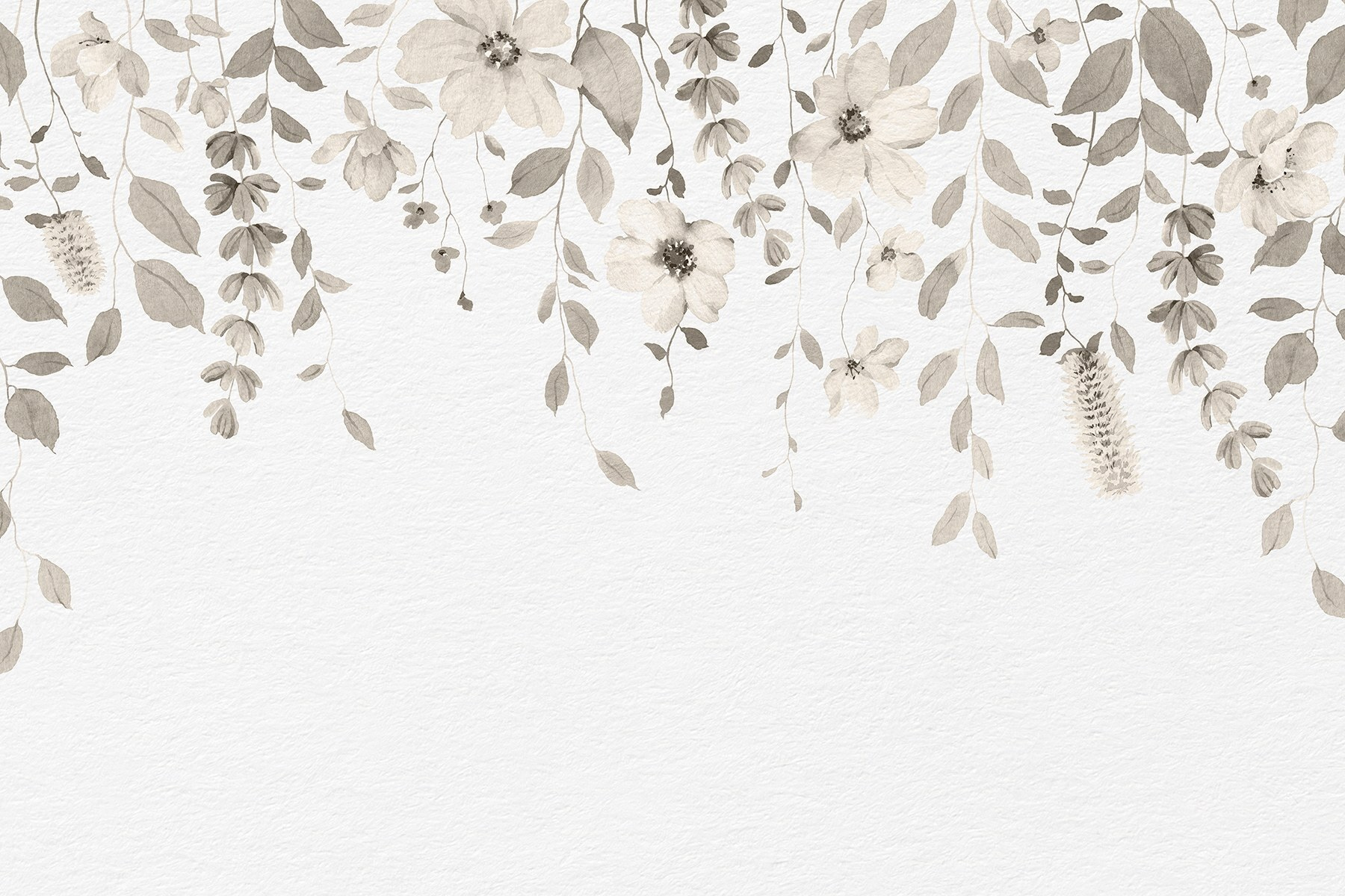 Soft botanical design on white backdrop