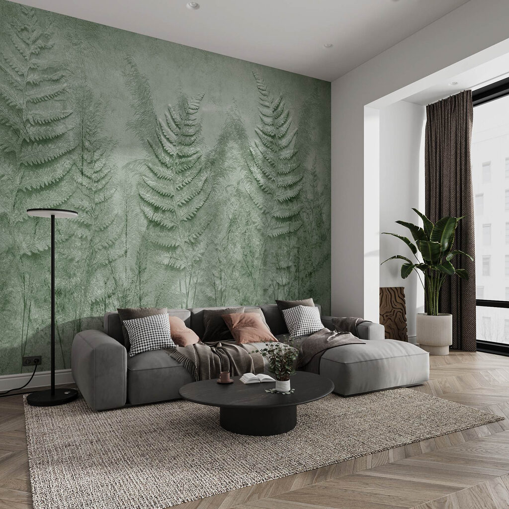 Fern fronds in a wall Fern fronds in a wall