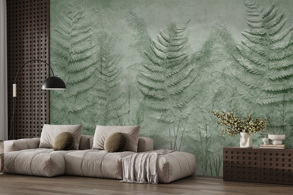 Fern fronds in a wall Fern fronds in a wall