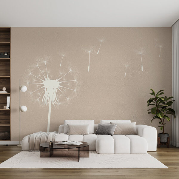 Dandelion seeds flying in the air Dandelion seeds flying in the air