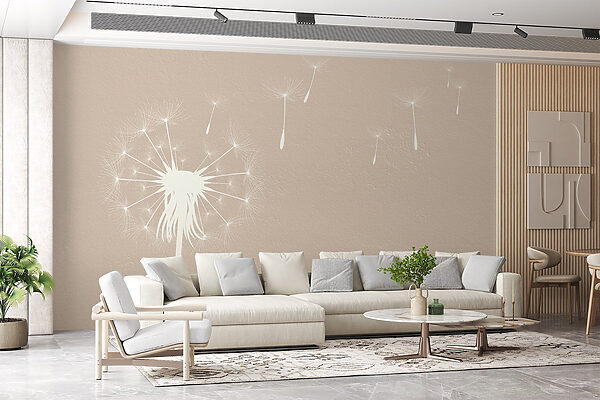 Dandelion seeds flying in the air Dandelion seeds flying in the air