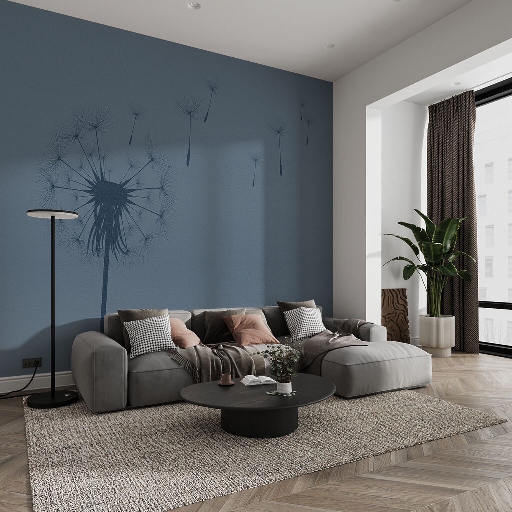 Dandelion seeds flying in the air Dandelion seeds flying in the air