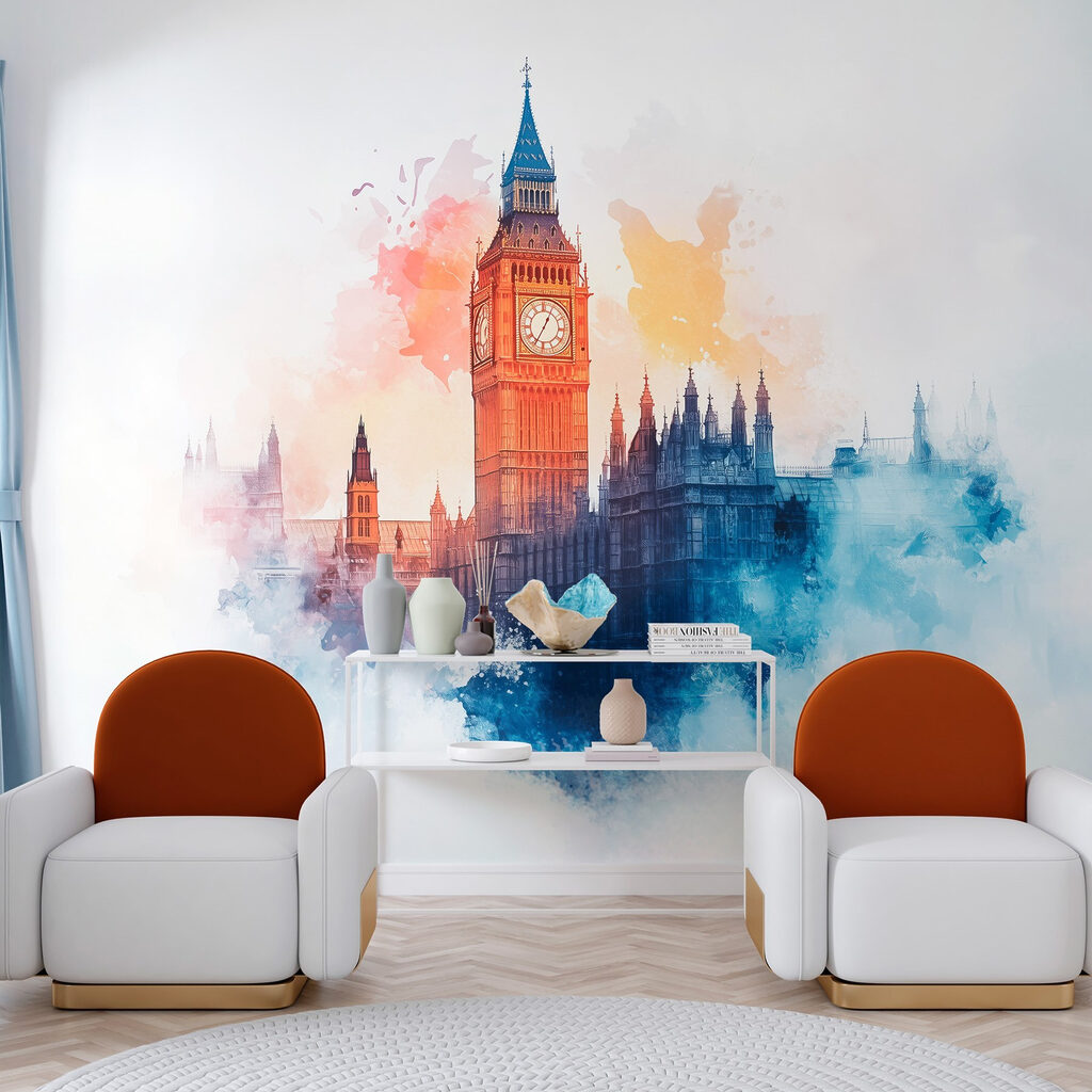 Clock tower in the clouds