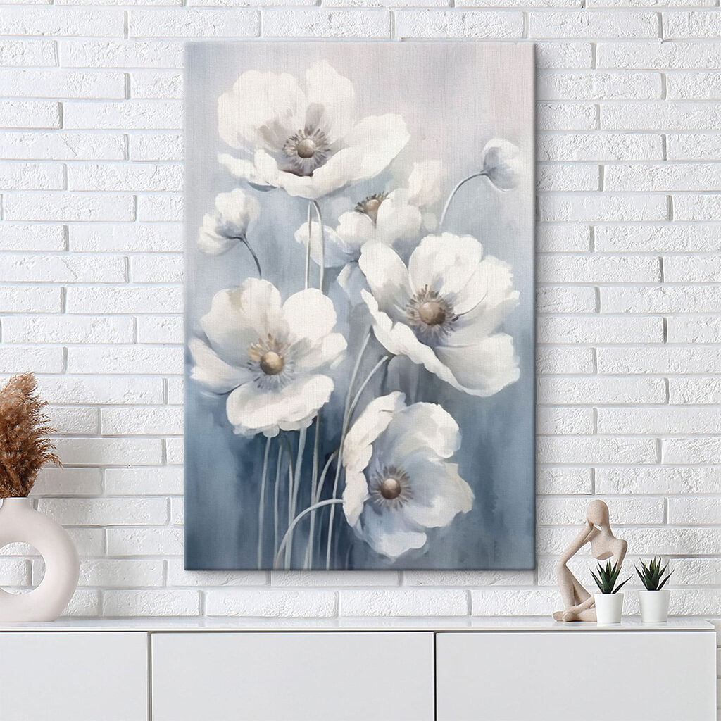 Painting of white flowers