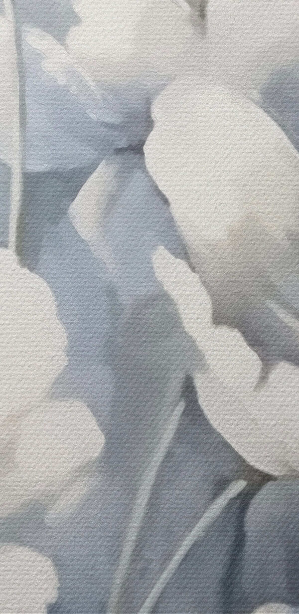 Maľba bielych kvetov Maľba bielych kvetov