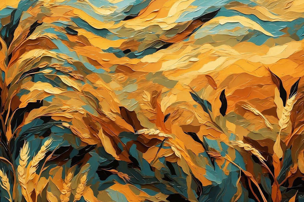 Painting of leaves and plants Painting of leaves and plants