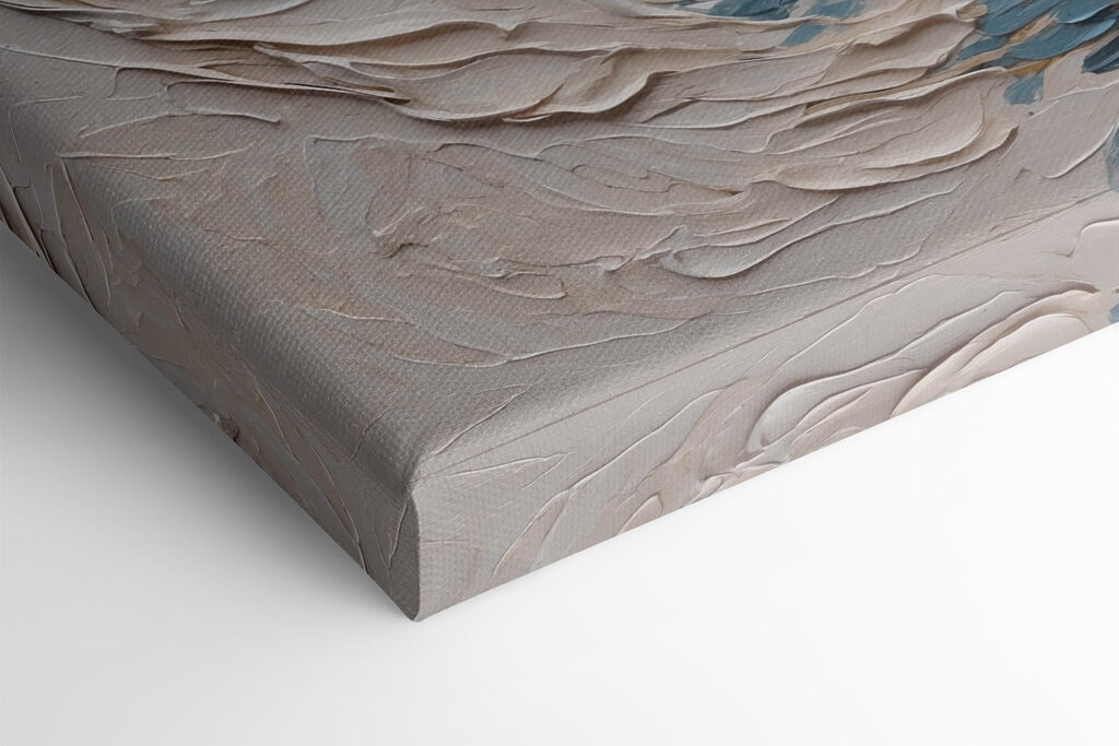 White and blue painting