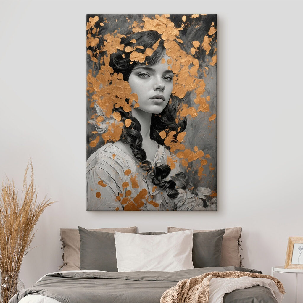 Portrait with artistic textures