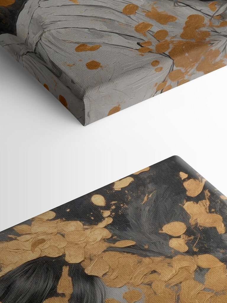 Portrait with artistic textures