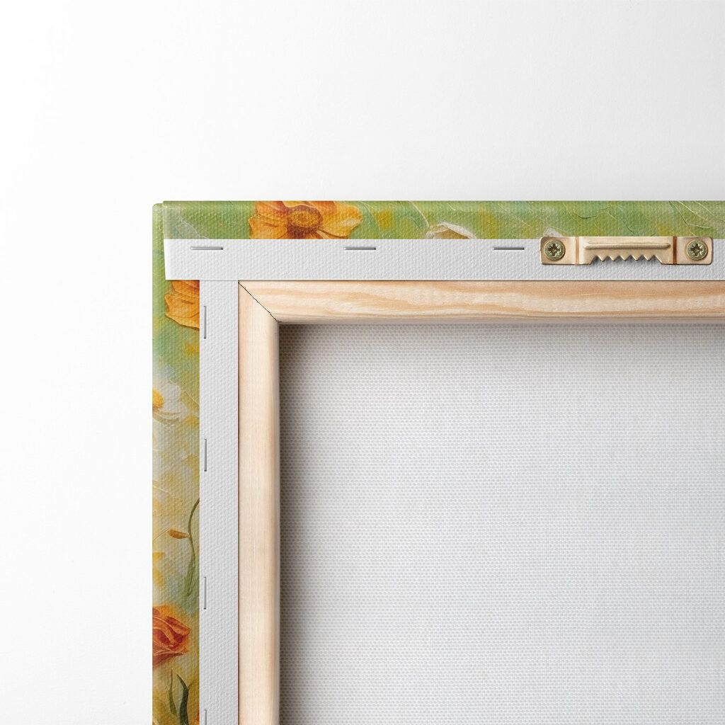 Painting of flowers in a field