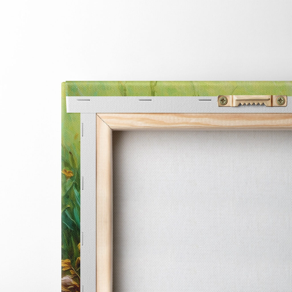 Painting of flowers in a field