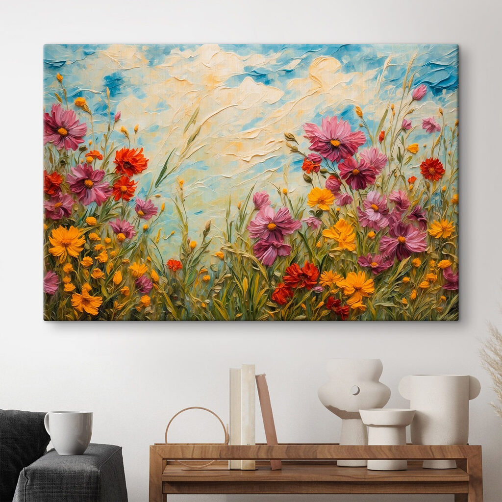 Painting of flowers and grass Painting of flowers and grass