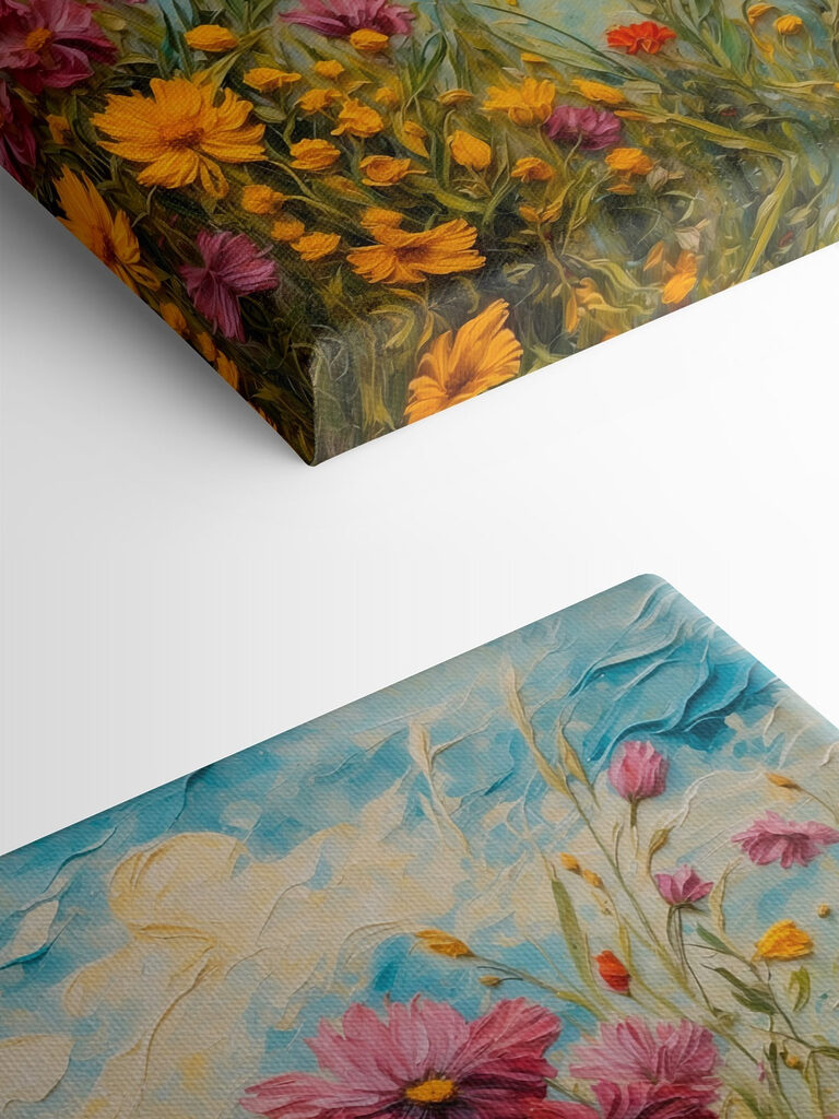 Painting of flowers and grass Painting of flowers and grass