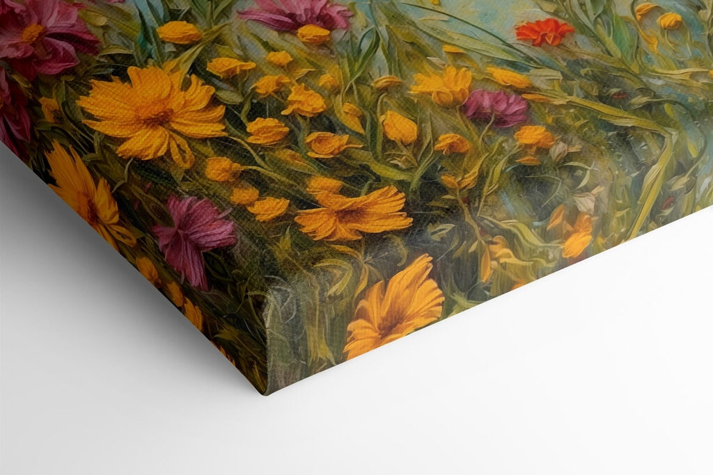 Painting of flowers and grass Painting of flowers and grass