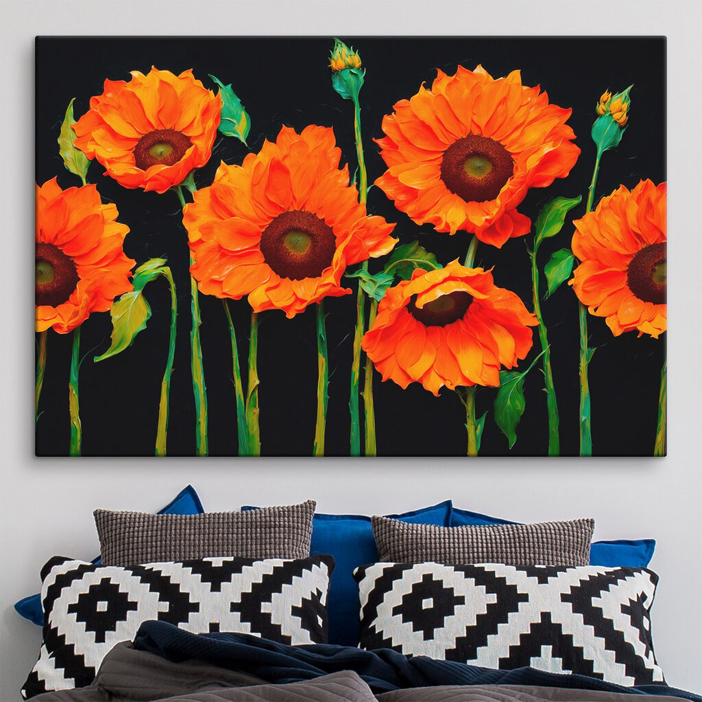 Group of orange flowers Group of orange flowers