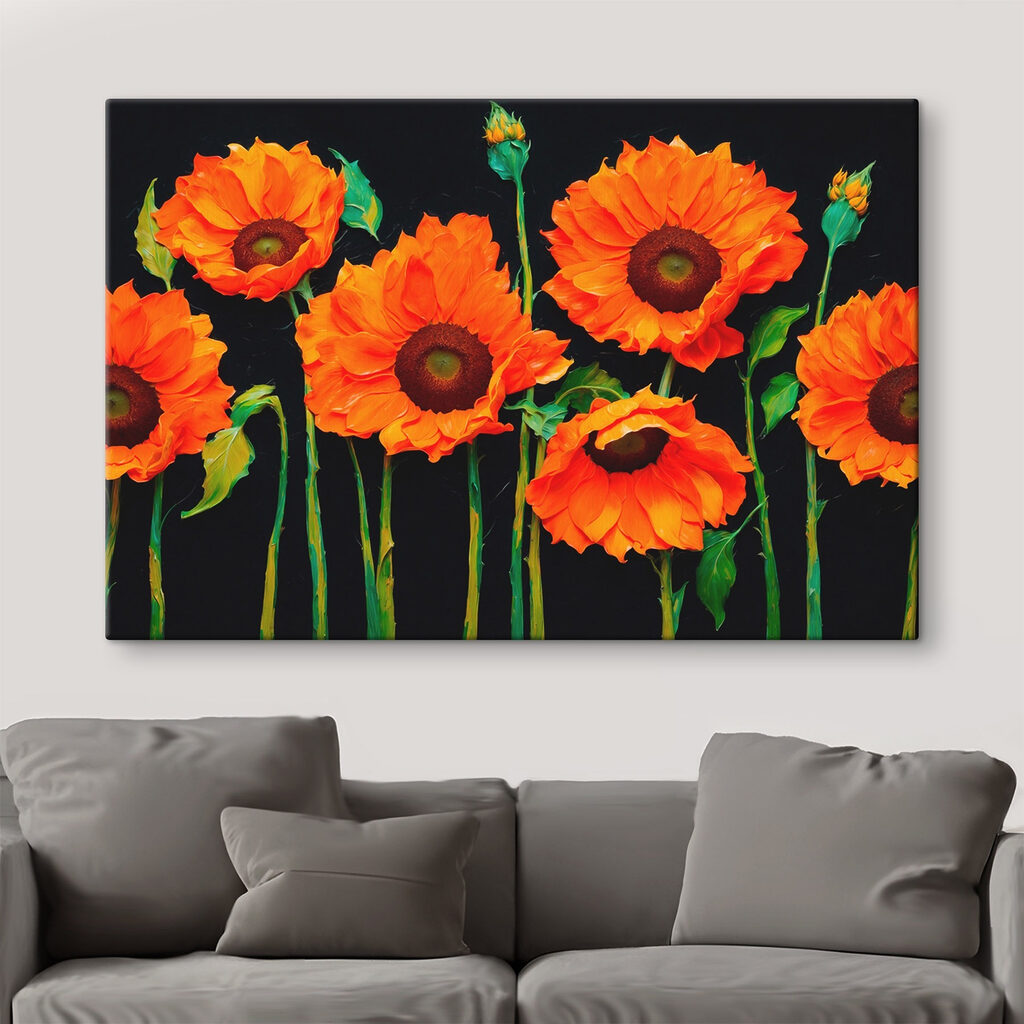 Group of orange flowers Group of orange flowers