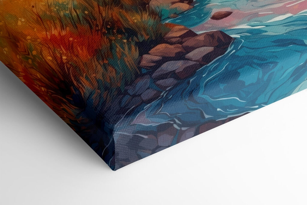 River running through a field