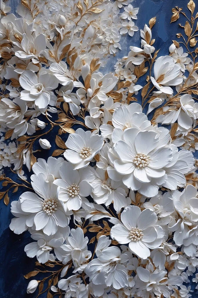 Delicate blooms on a rich backdrop Delicate blooms on a rich backdrop