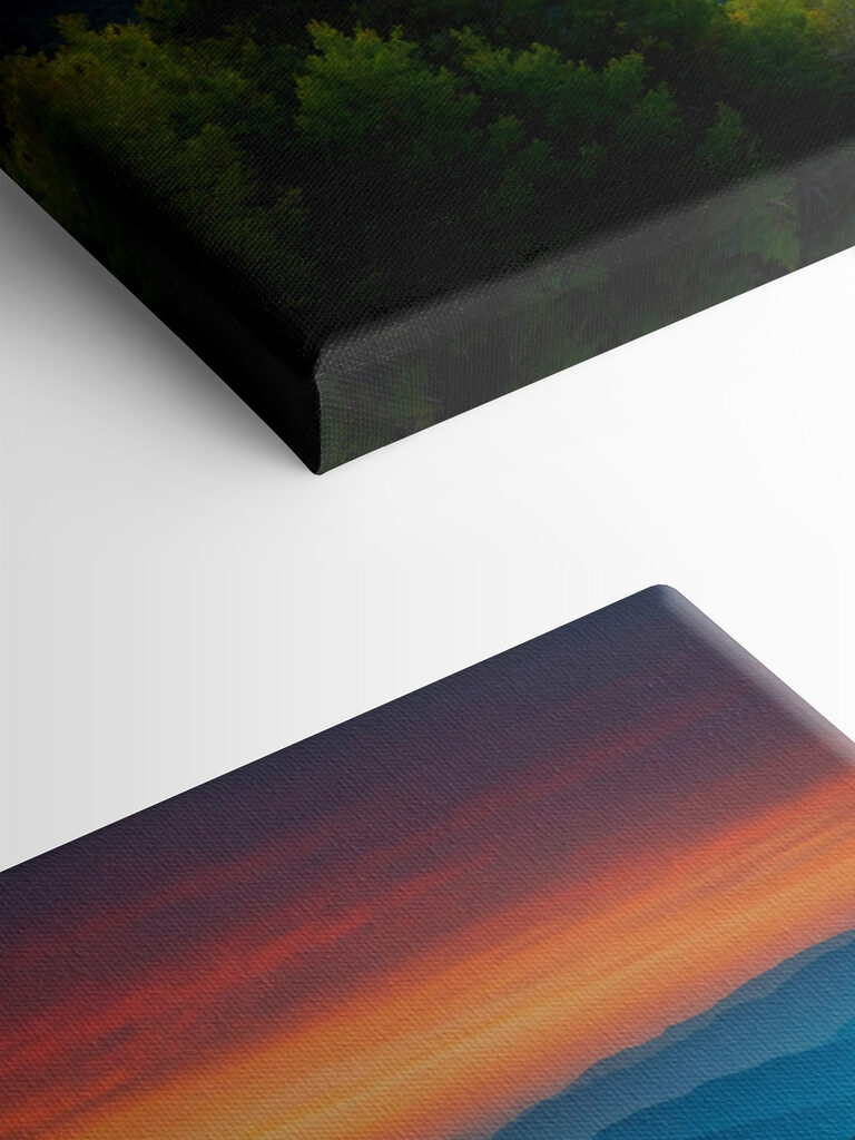 Landscape of mountains and trees