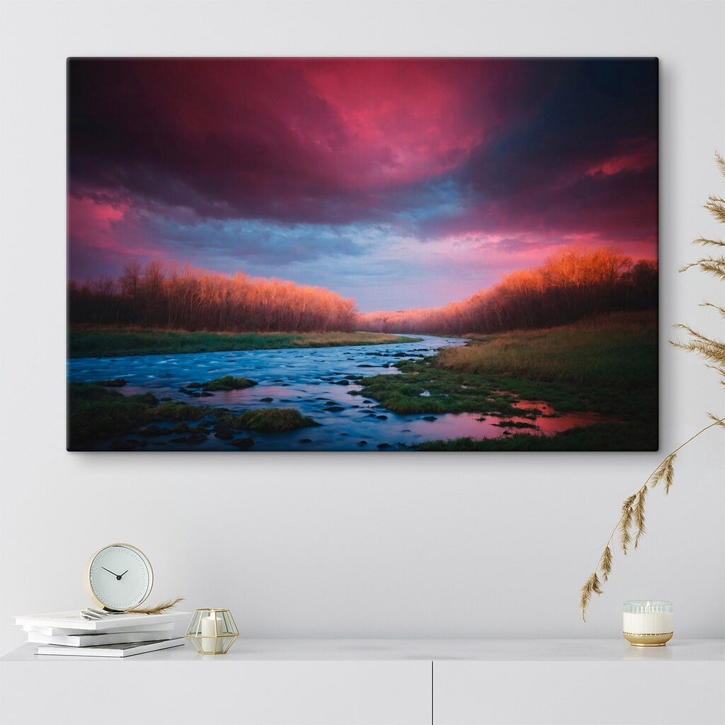 River running through a forest