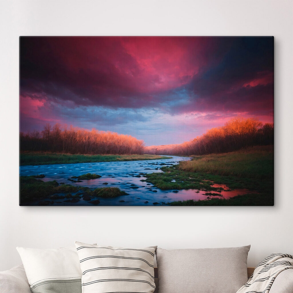 River running through a forest