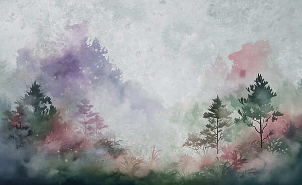 Painting of trees and plants