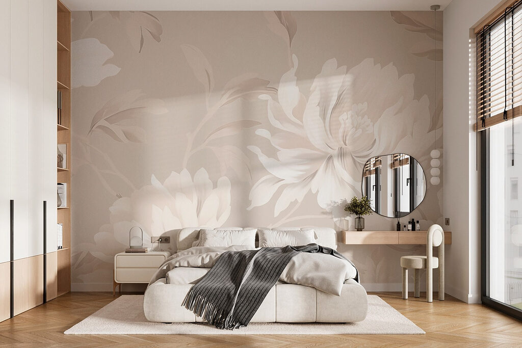 Elegant floral design in soft tones