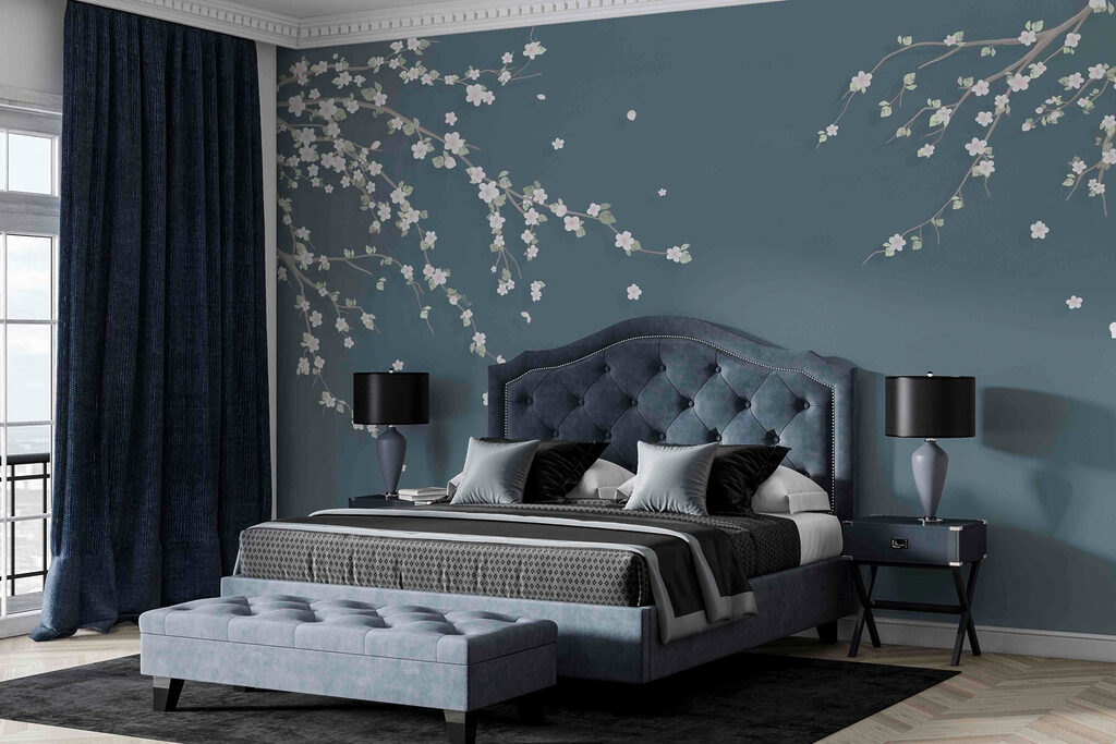 Tree branch with white flowers Tree branch with white flowers