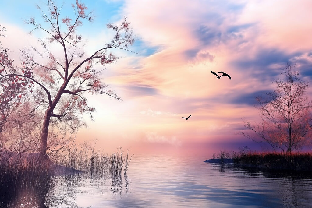 Tree next to water Tree next to water