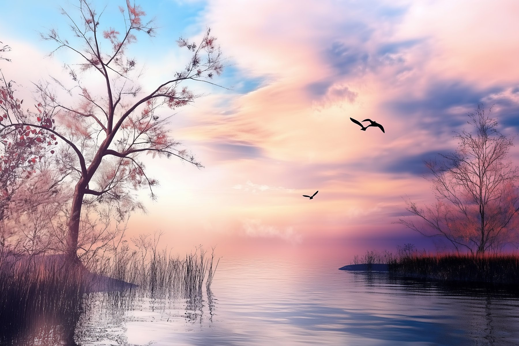 Tree next to water