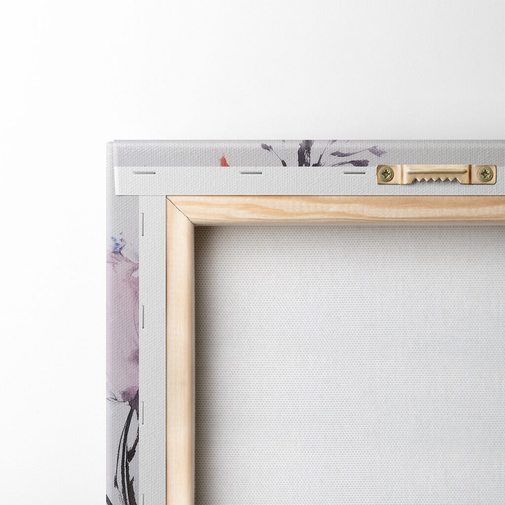 Painting of flowers on a white surface Painting of flowers on a white surface