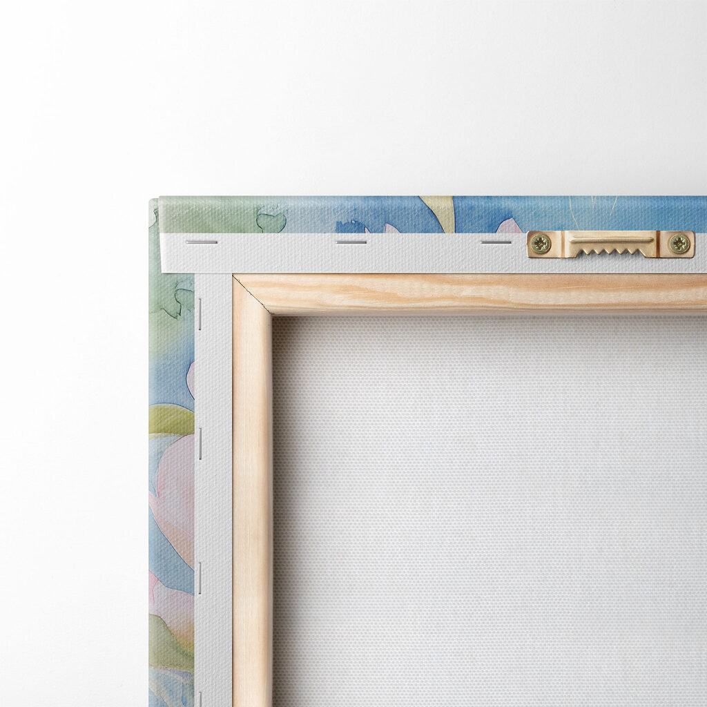 Painting of a butterfly on flowers Painting of a butterfly on flowers