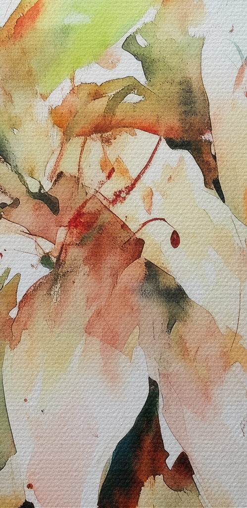 Painting of flowers on a white surface Painting of flowers on a white surface