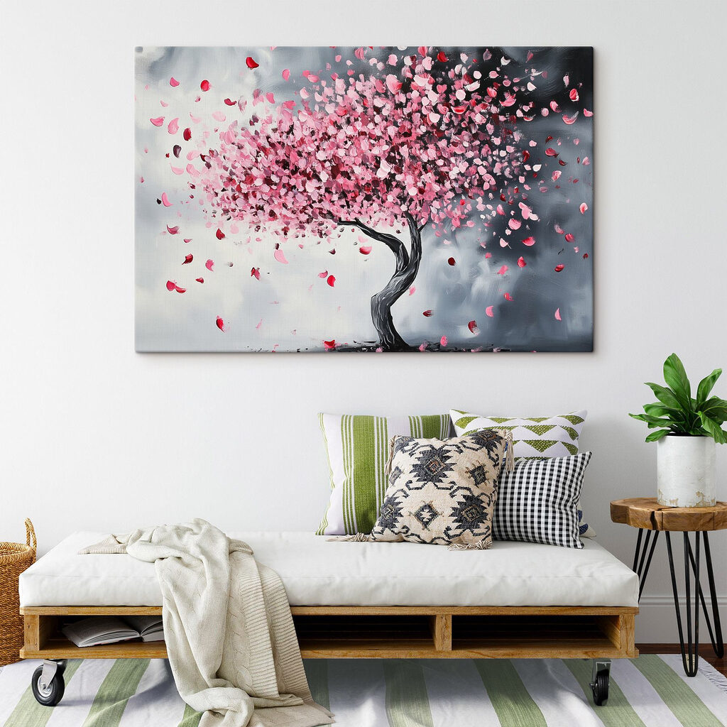 Tree with pink petals Tree with pink petals