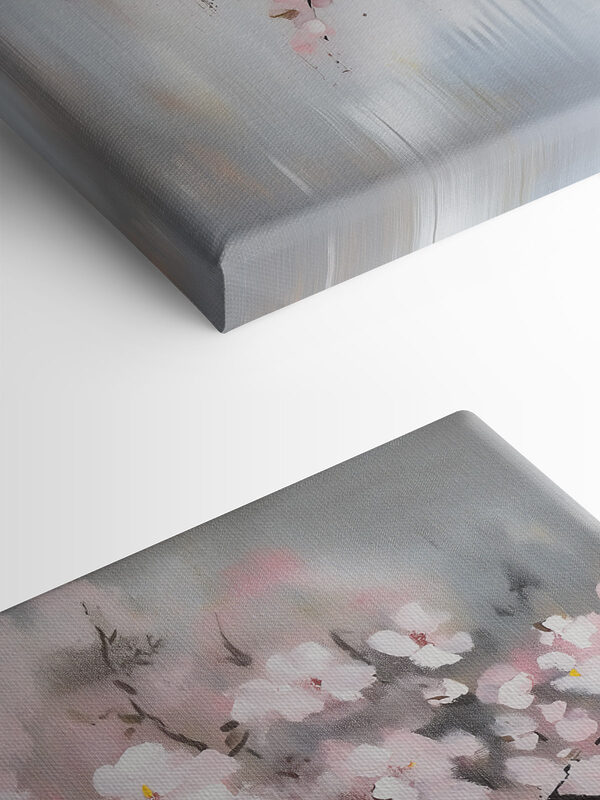 Painting of a tree with pink flowers Painting of a tree with pink flowers