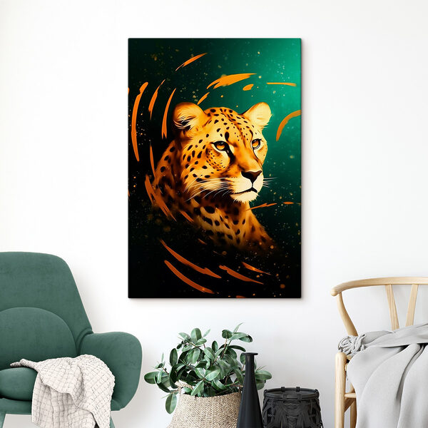 Gepard s oranžovými škvrnami Gepard s oranžovými škvrnami