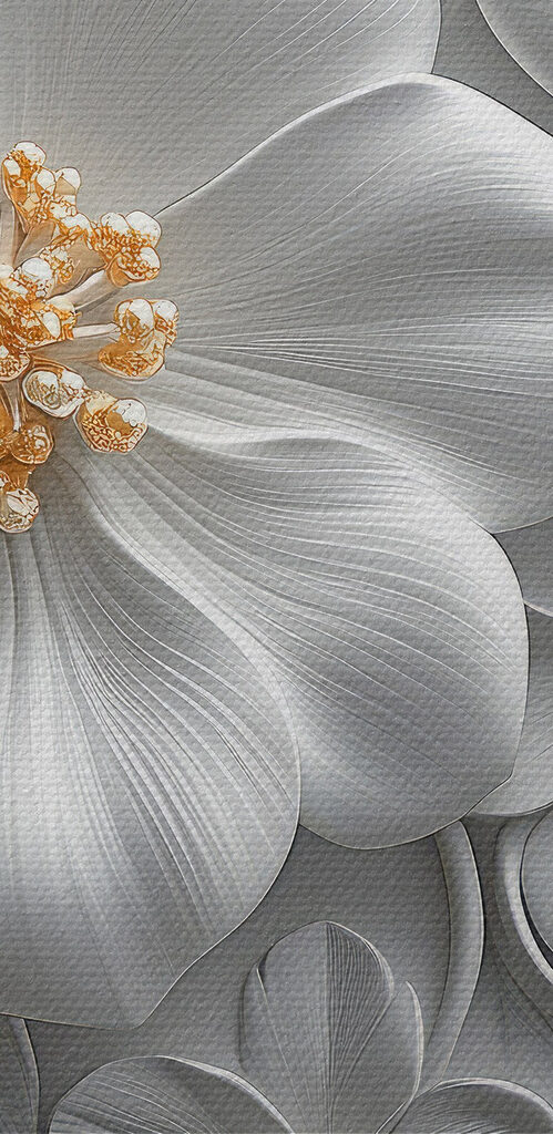 White flowers and leaves