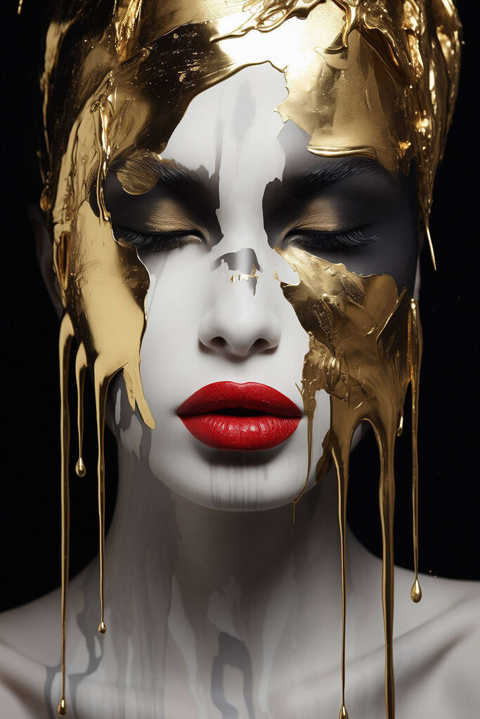 Artistic expression with dramatic elegance