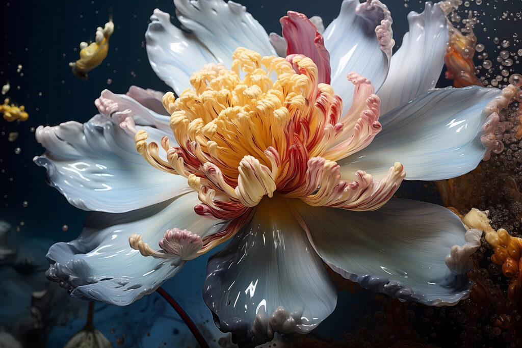 Delicate flower in vibrant colors Delicate flower in vibrant colors