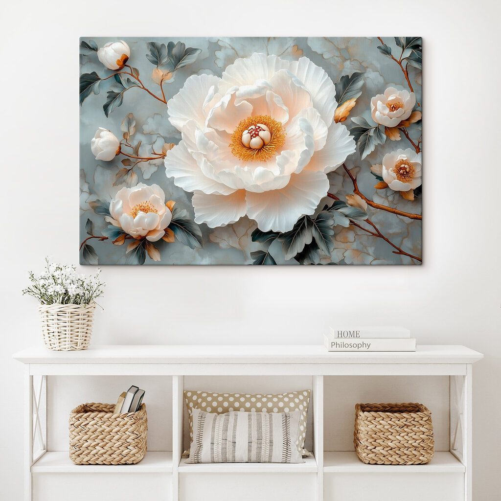 White flower with a yellow center