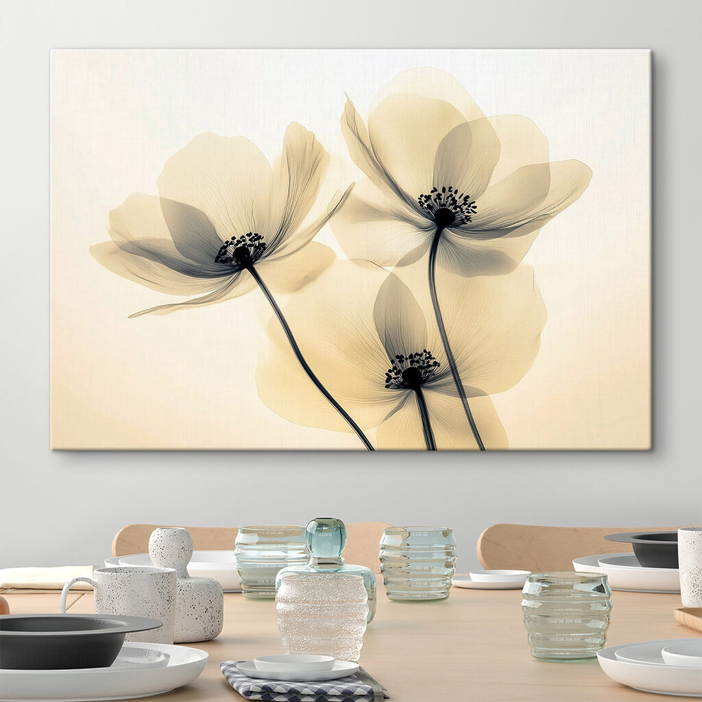 Group of flowers with black dots