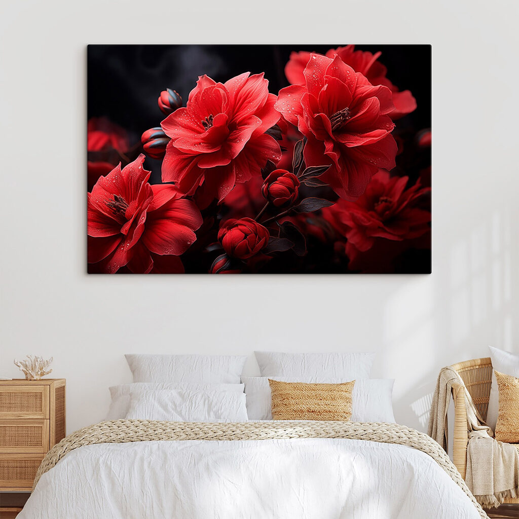 Group of red flowers Group of red flowers