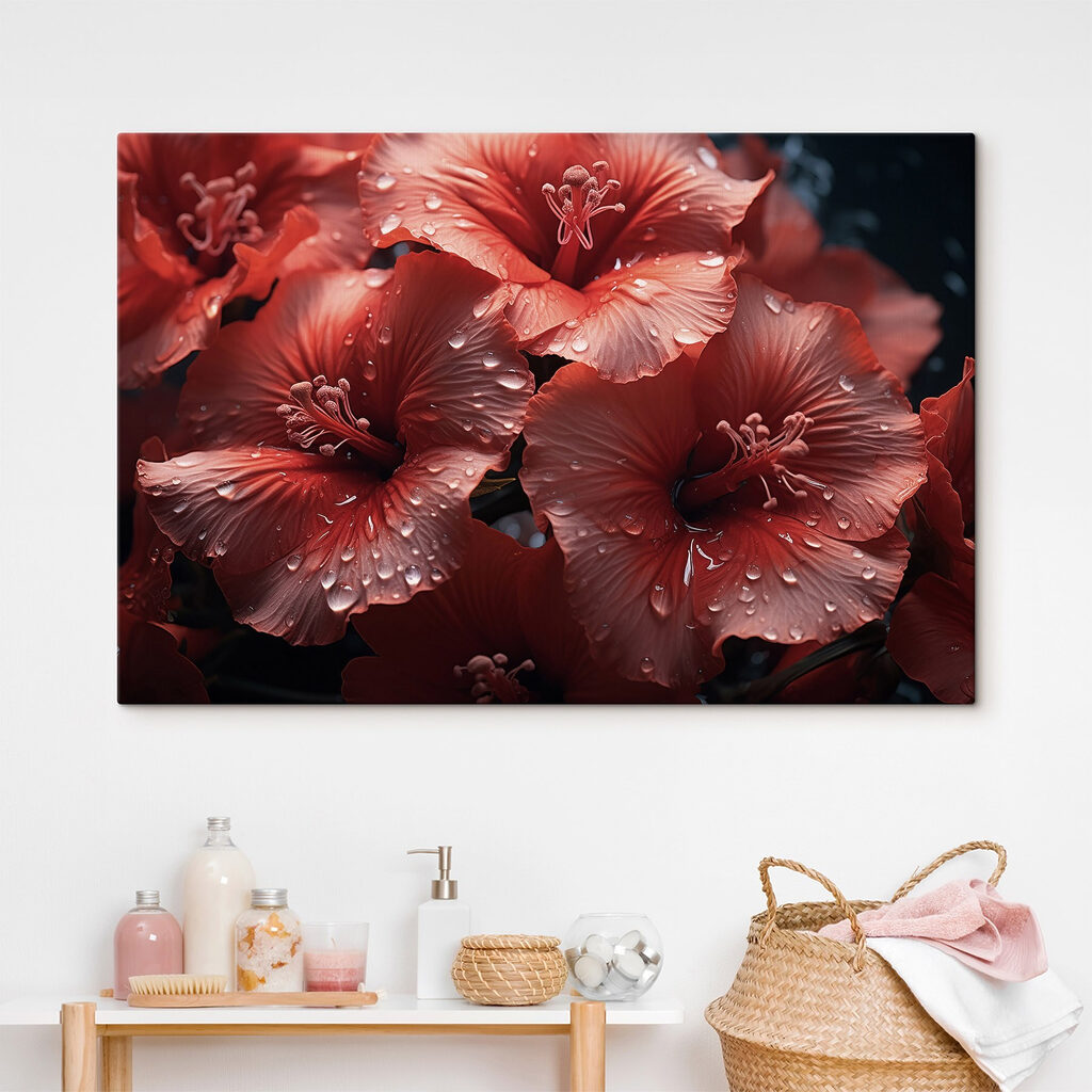 Group of red flowers Group of red flowers