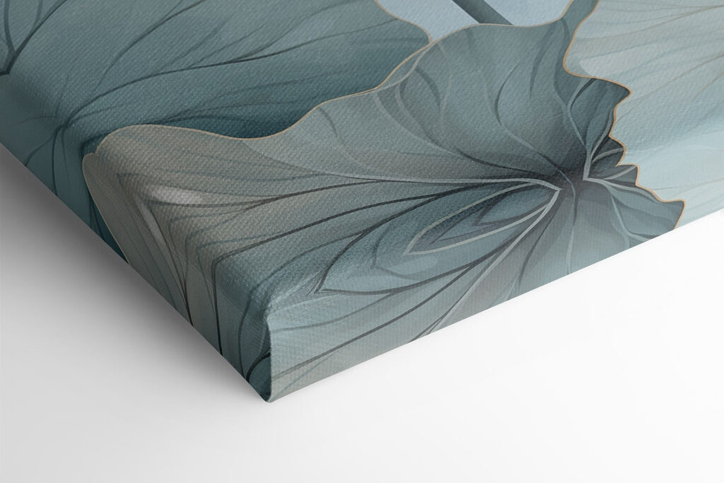 White flower with green leaves White flower with green leaves