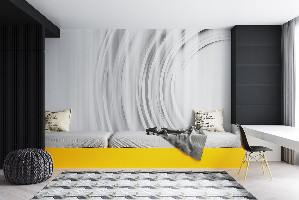 White and grey background with circles White and grey background with circles