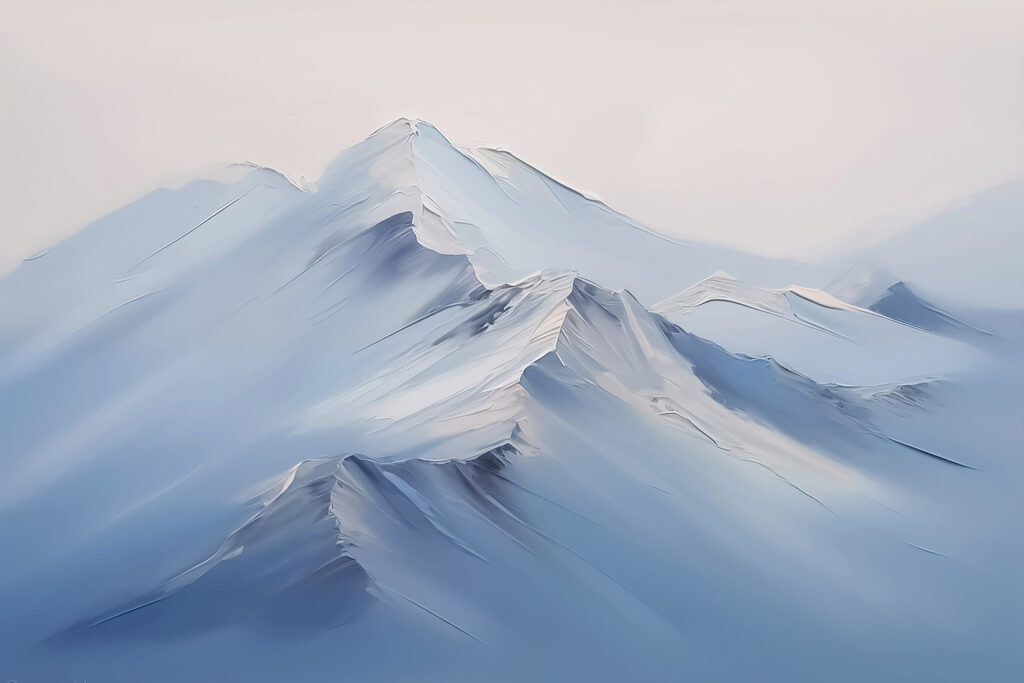 Mountain range with snow